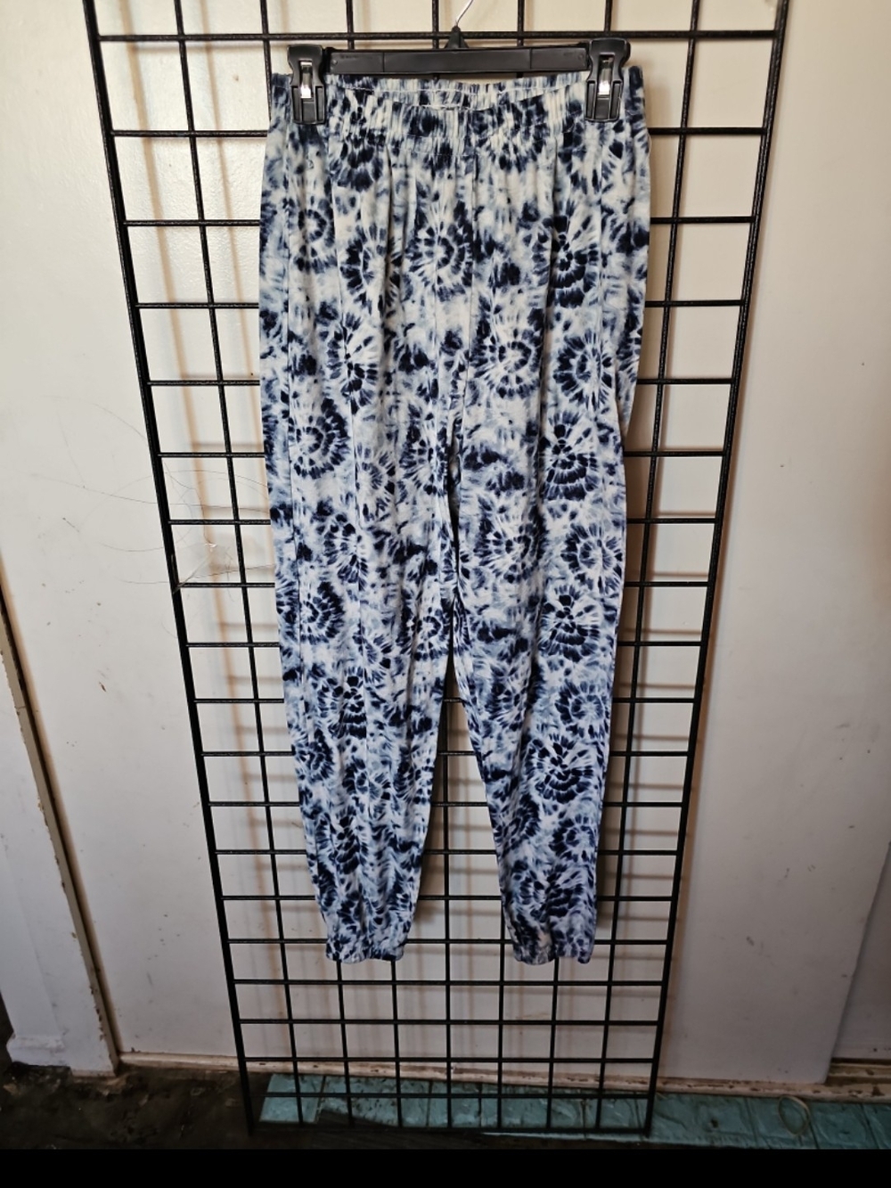 S.L. Fashions Navy and White Tie-Dye Joggers